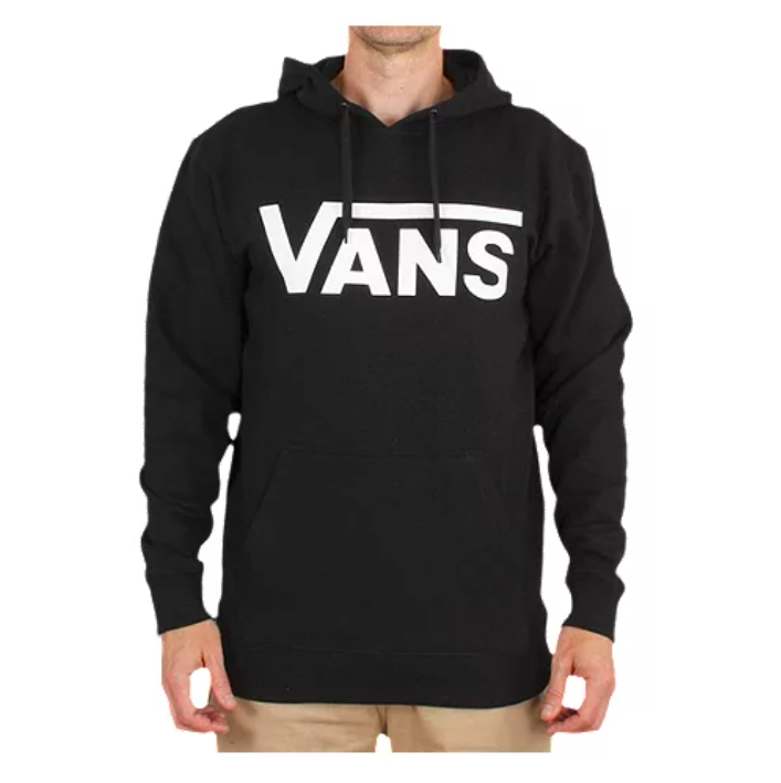 Vans Mens Classic Pullover Hoodie Jumper Hoody Sweater Top - Black & White