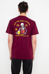 Vans Mens Off The Wall Tavern T-Shirt- Burgundy