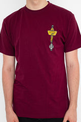 Vans Mens Off The Wall Tavern T-Shirt- Burgundy