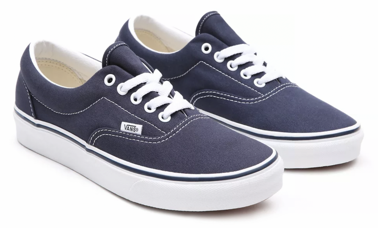 Vans Mens Era Canvas Casual Sneakers Shoes Skateboard - Navy