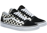 Vans Mens Old Skool Canvas Casual Sneakers Shoes - Primary Check Black/White