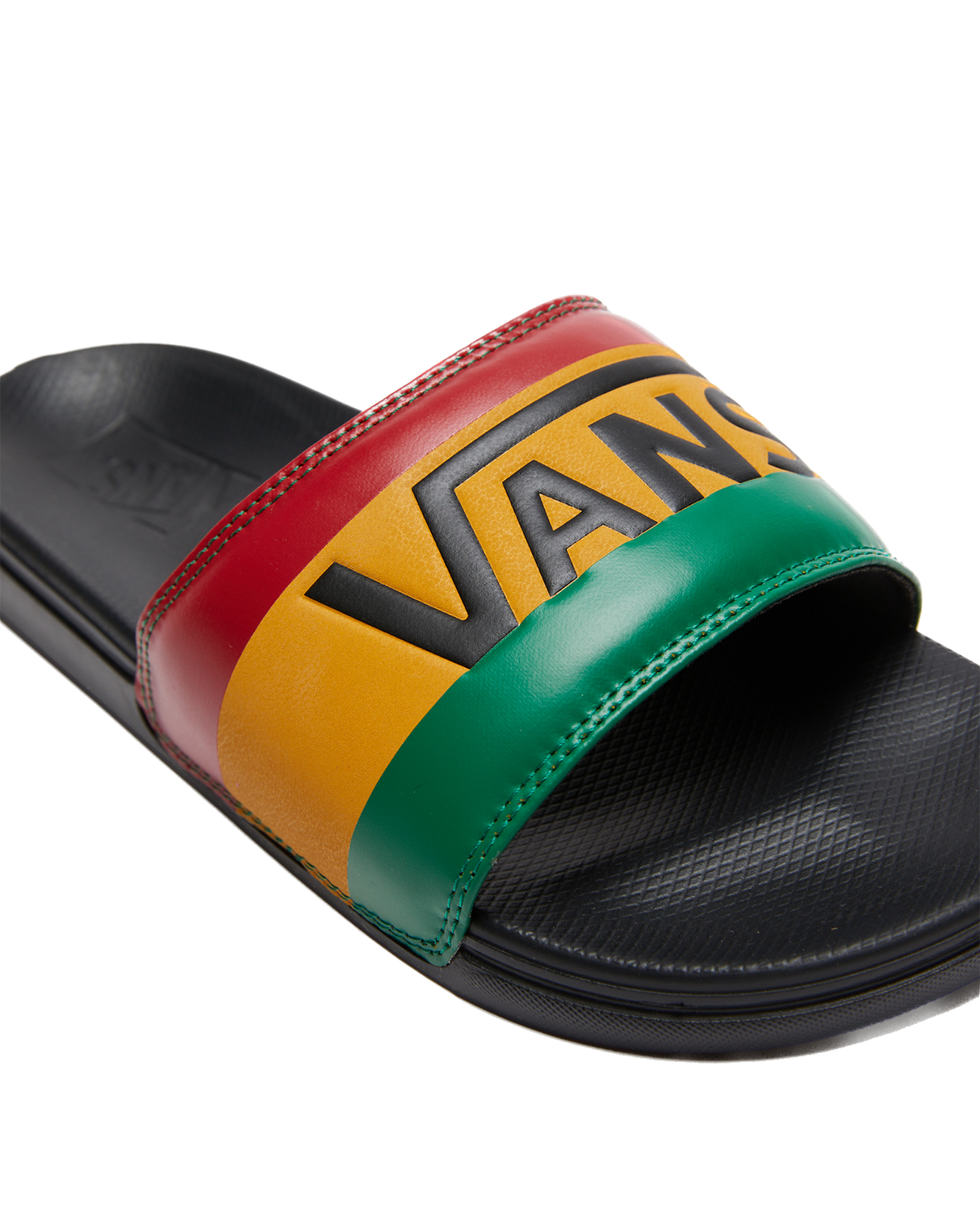 Vans La Costa Slide On Slides Flip Flops Bob Marley Reggae - Rasta Black