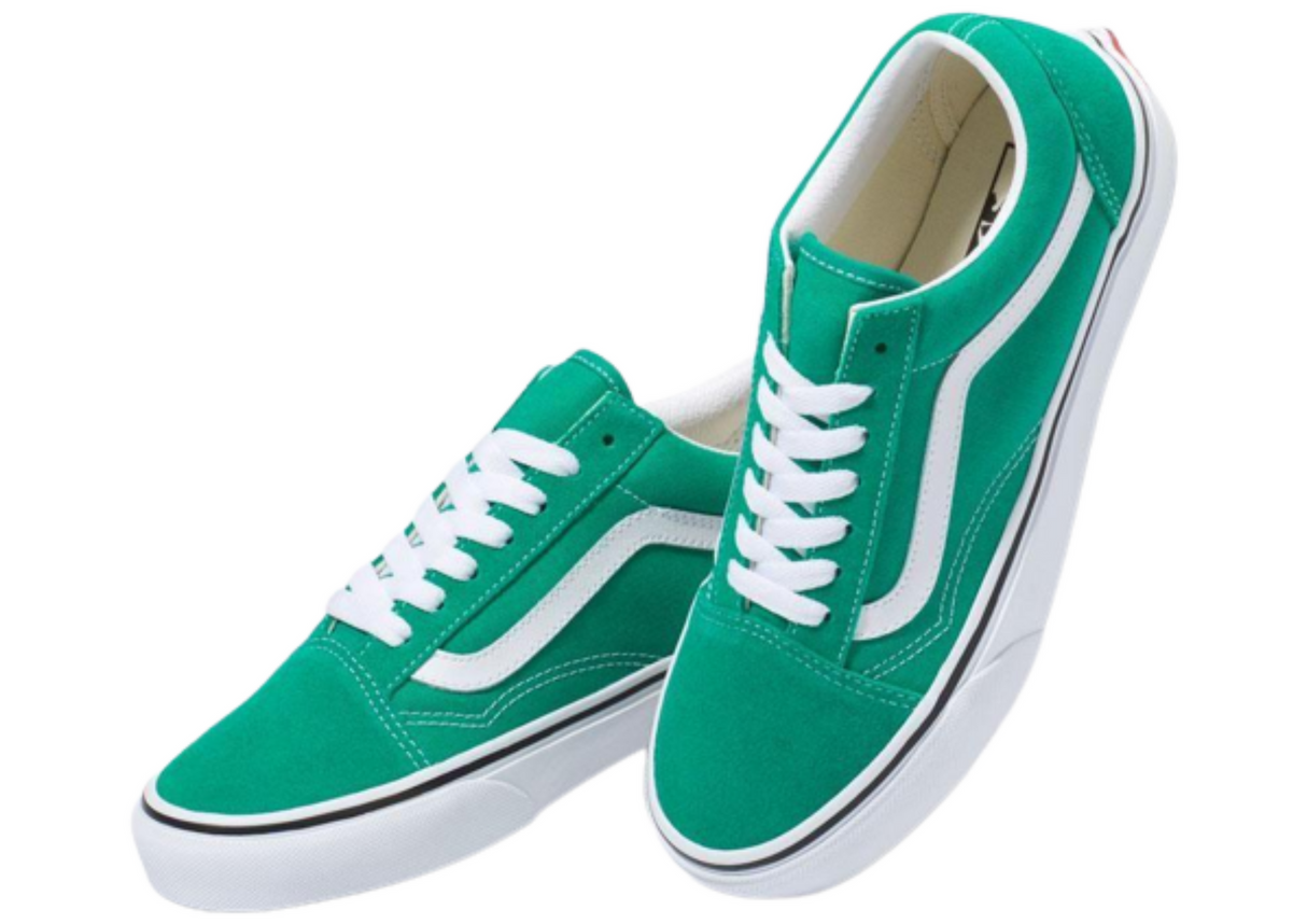 Vans Old Skool Canvas Casual Sneakers Shoes Skateboard - Pepper Green/White