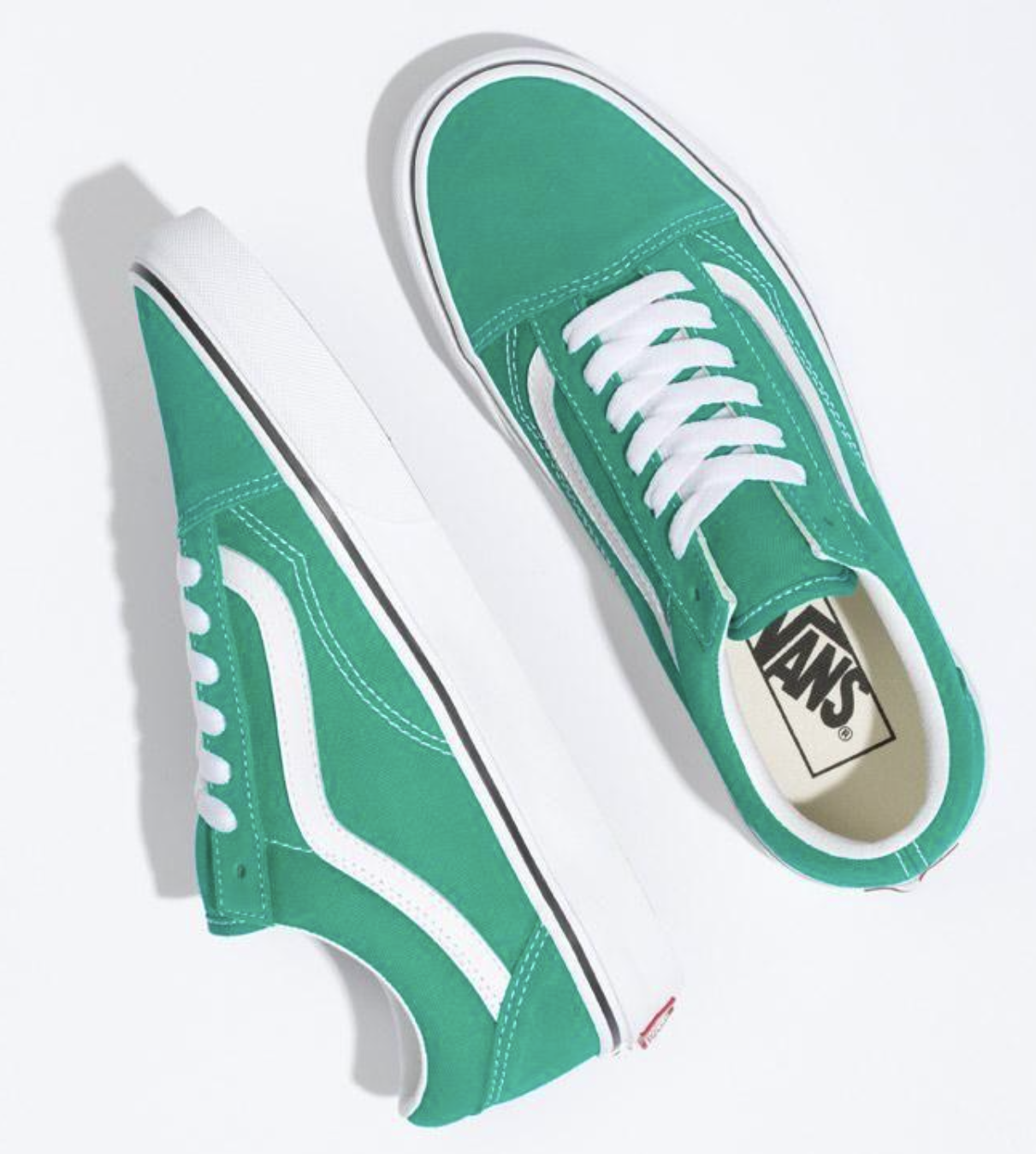 Vans Old Skool Canvas Casual Sneakers Shoes Skateboard - Pepper Green/White