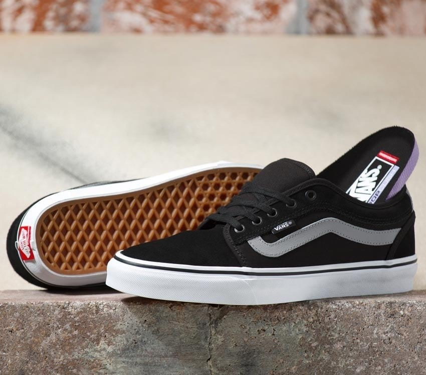 Vans Mens Chukka Low Side Stripe Casual Canvas Shoes Sneakers- Black/Gray/White