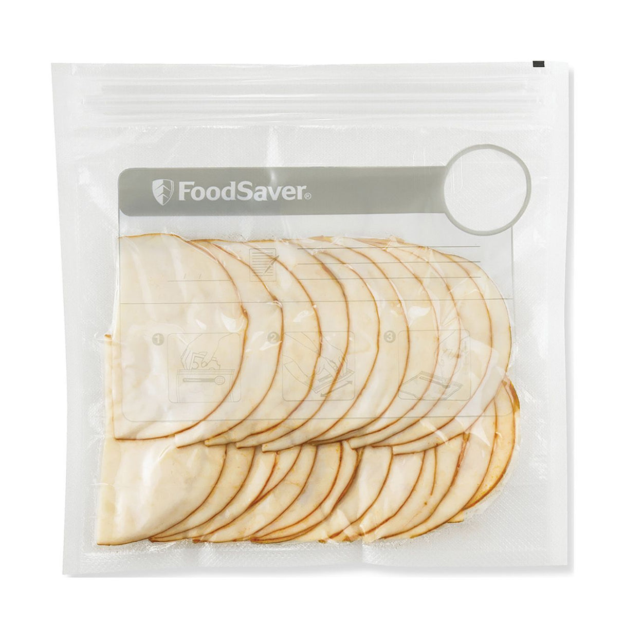 Foodsaver Zipper Bags Zip Lock Food Lunch Sandwich Vacuum Storage 35 x 950ml