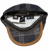 Herman Mens Boxer Made In Italy Flat Cap Ivy Pure Wool - Patchwork