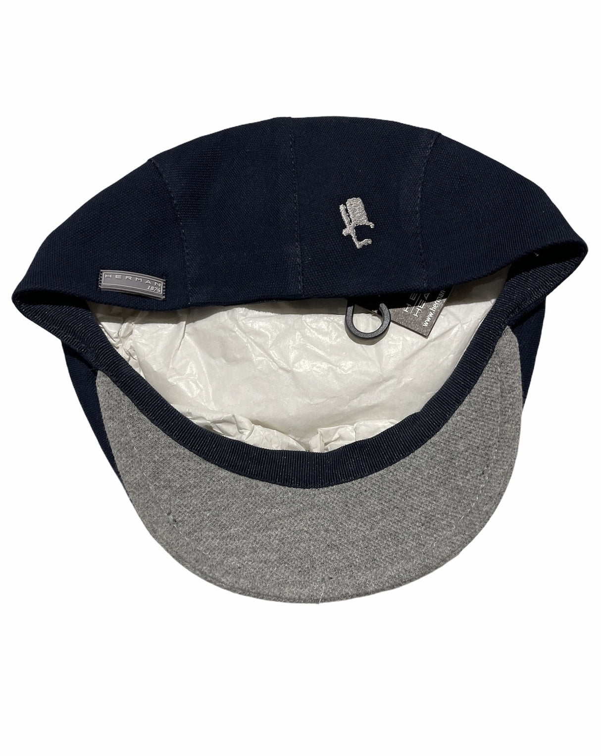 Herman Mens Range Hat Made In Italy Flat Cap Ivy Pure Wool - Marine