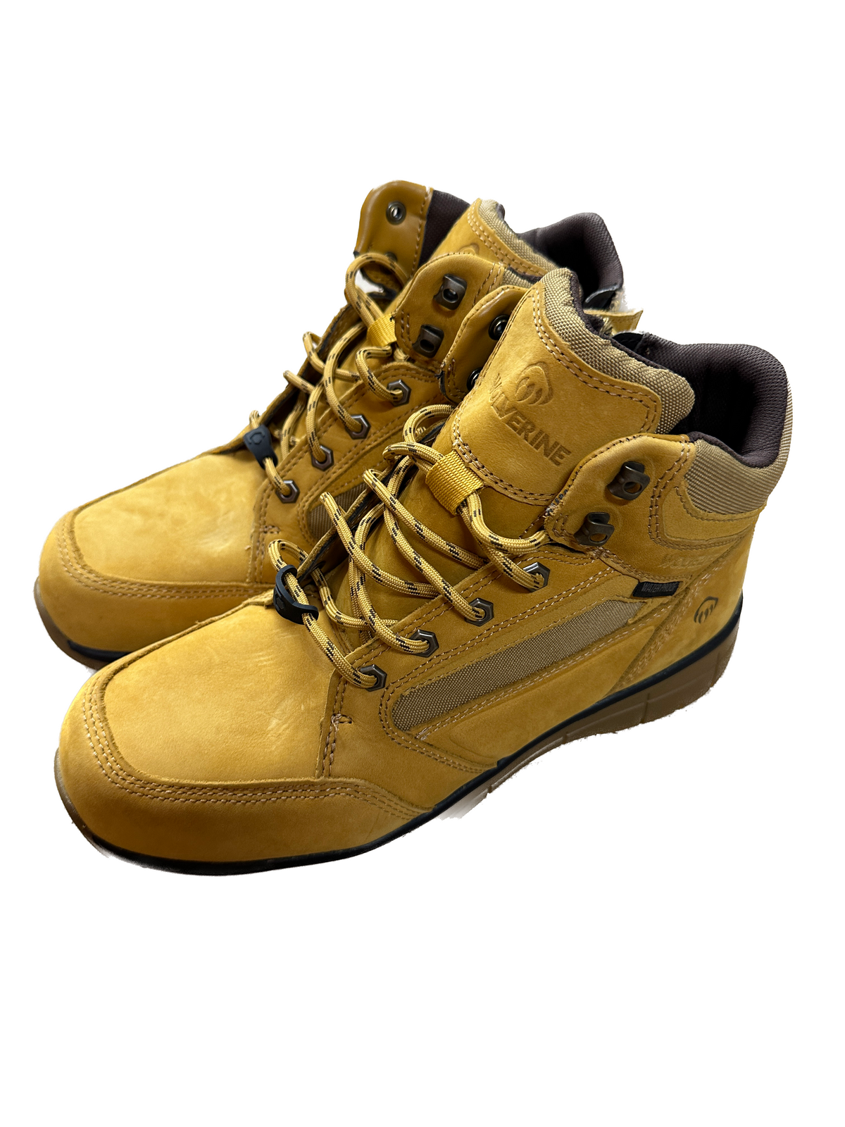 Wolverine Rigger Mid CM Steel Cap Safety Leather Boots Waterproof Shoes - Wheat