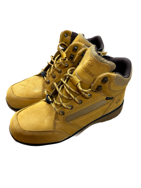 Wolverine Rigger Mid CM Steel Cap Safety Leather Boots Waterproof Shoes - Wheat