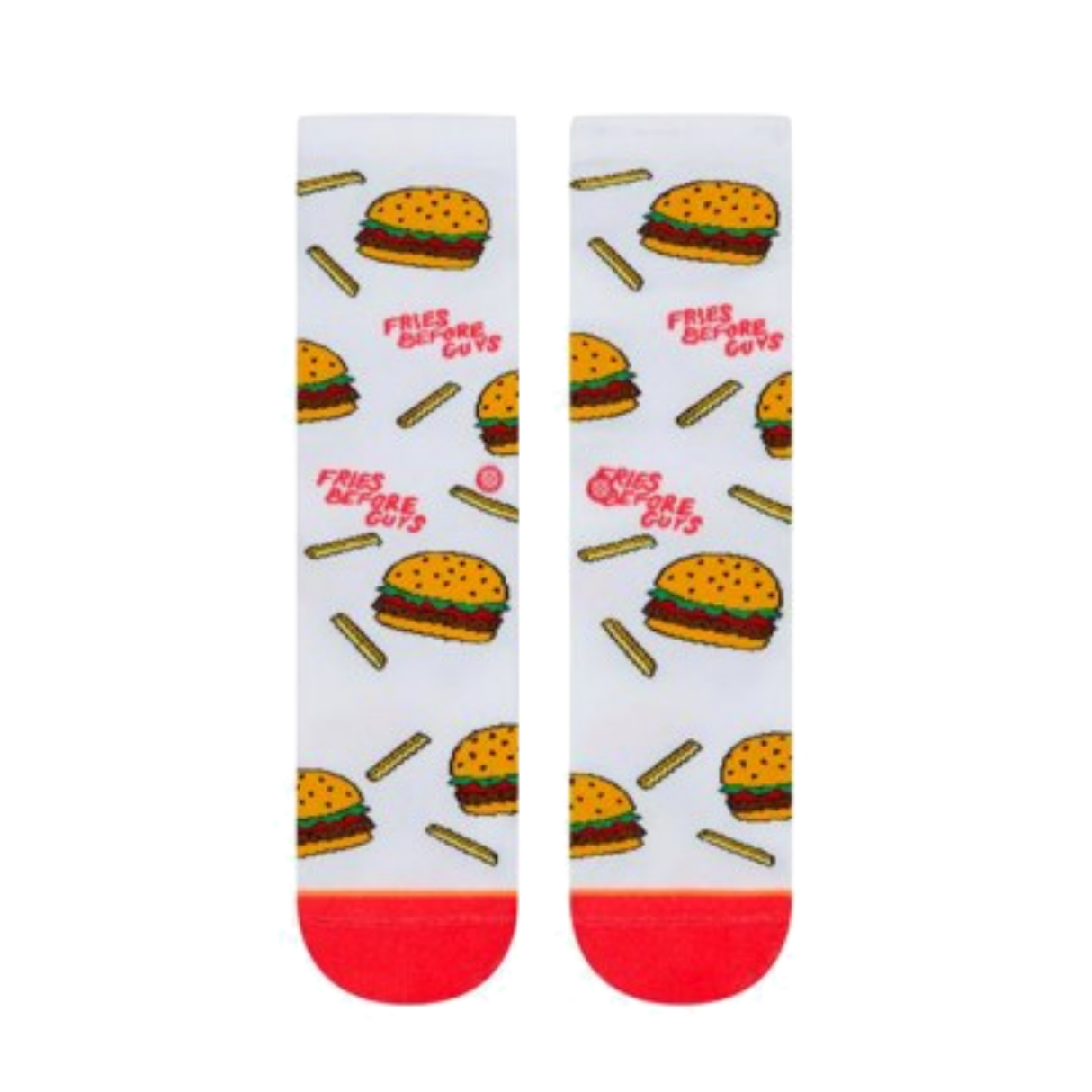 Stance "Fries Before Guys" Burger & Fries Crew Socks – Fun Food Print