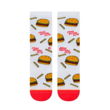 Stance "Fries Before Guys" Burger & Fries Crew Socks – Fun Food Print