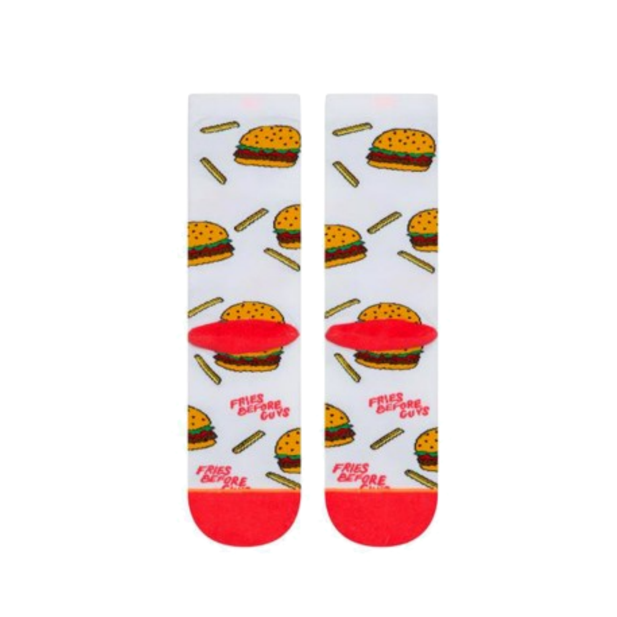 Stance "Fries Before Guys" Burger & Fries Crew Socks – Fun Food Print