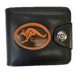 Souvenir Wallet Australia Classic Australian Kangaroo in Black