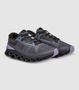 On Running Womens Cloudstratus 3 Sneakers Shoes in Metal/Wisteria