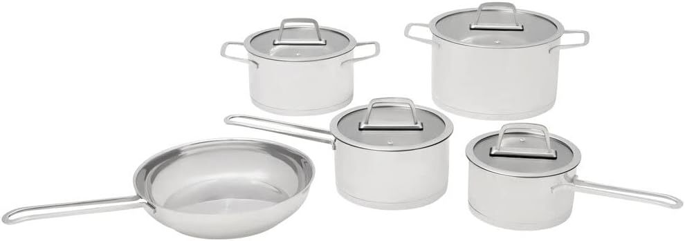 5pc Westinghouse Stainless Steel Pot & Pan Gas/Induction Frypan/Saucepan Set