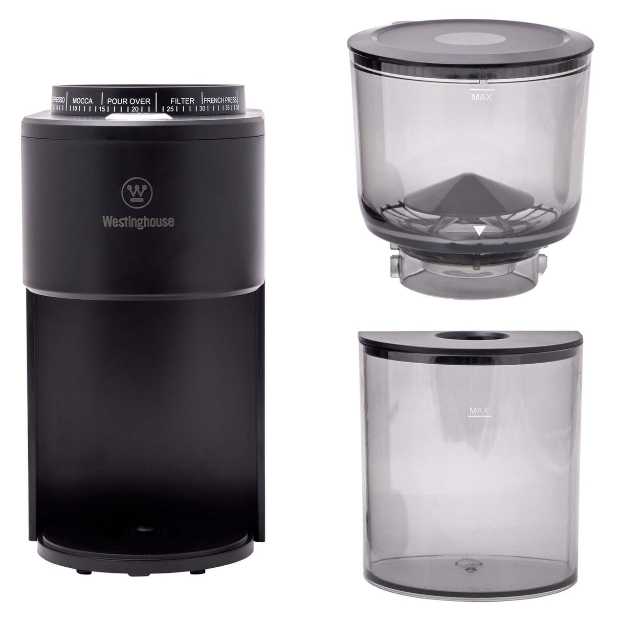 Westinghouse Conical Burr Grinder Coffee Cafe - Black