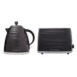 Westinghouse Plastic 1.7L Kettle & 2 Slice Toaster Pack - Black WHKTPK07K