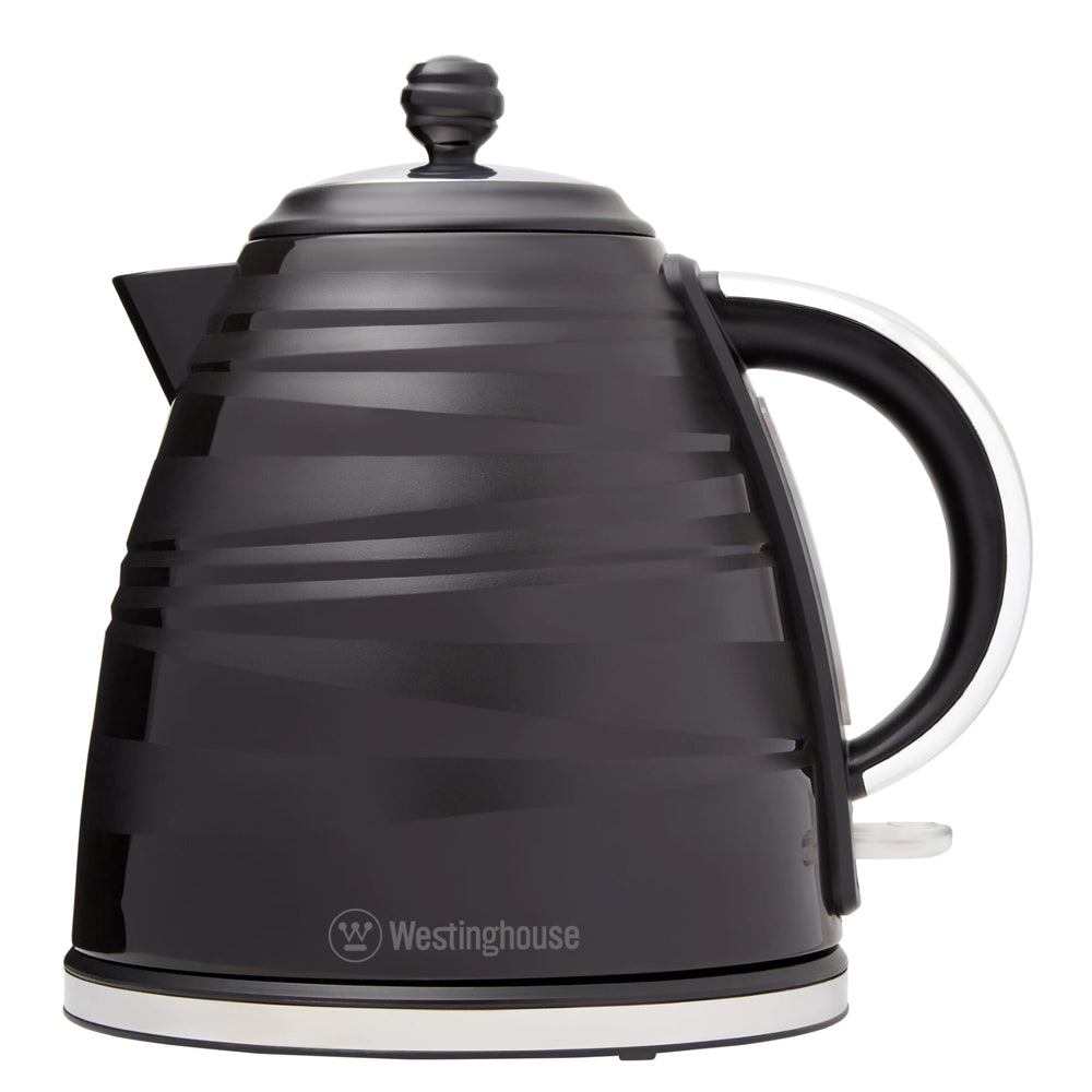 Westinghouse Plastic 1.7L Kettle & 2 Slice Toaster Pack - Black WHKTPK07K