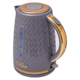 Westinghouse 1.7L Kettle & 4 Slice Toaster Pack Grey/Gold Zig Zag Pattern