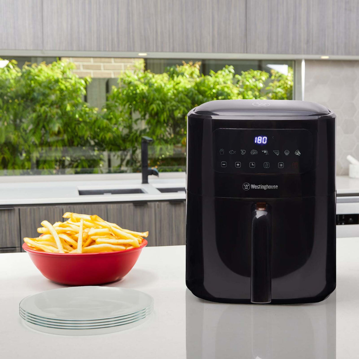 Westinghouse 6L Opti-Fry Air Fryer Oven 1700W LED Digital - Black