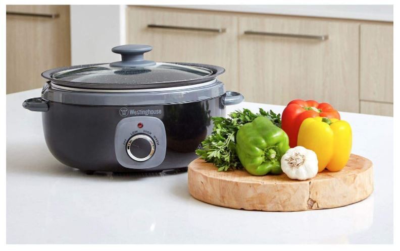 Westinghouse 3.5L Electric Slow Cooker w/ Stove Top Non-Stick Pot Cookware w/Lid