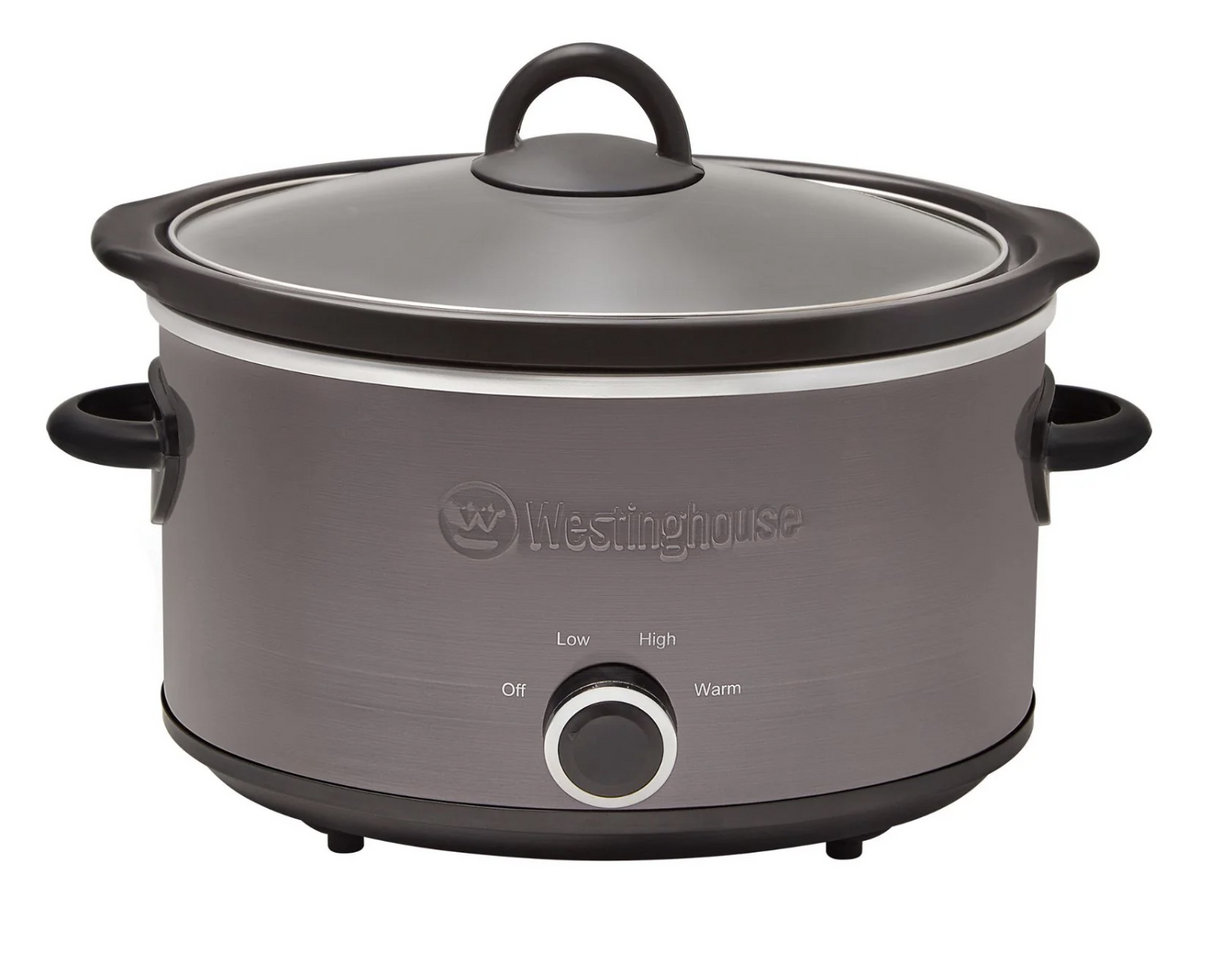 Westinghouse Slow Cooker 3.5L Cermaic Pot Black Stainless