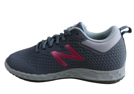 New Balance Womens 806 Wide Fit Slip Resistant Work Shoes - Grey/Berry