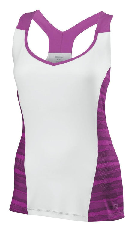 WILSON Womens Cardiff Wavy Print Tennis Tank Top T Shirt Tee WR3121200