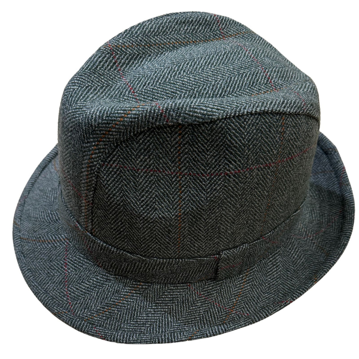 Failsworth Winsor 100% Wool Trilby Hat Made in UK in Grey Herringbone