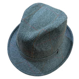 Failsworth Winsor 100% Wool Trilby Hat Made in UK in Grey Herringbone