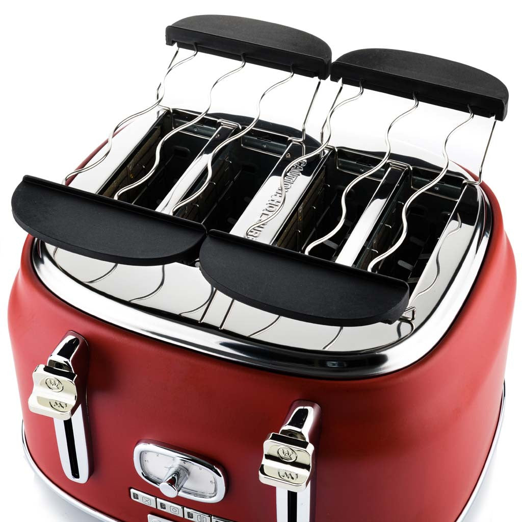 Westinghouse Retro Series 4 Slice Toaster with Removable Crumb Tray - Red