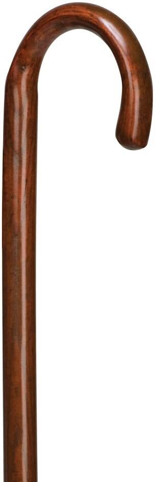 93cm WOODEN WALKING STICK Wood Cane Pole Carved Varnished Deluxe Sturdy - Mahogany