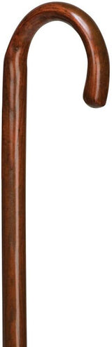 93cm WOODEN WALKING STICK Wood Cane Pole Carved Varnished Deluxe Sturdy - Mahogany