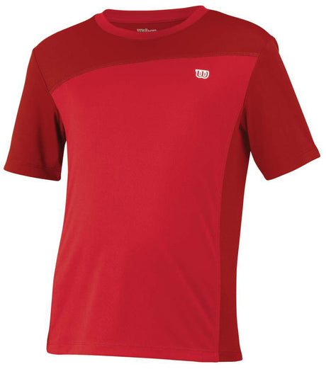 Wilson's B ProStaff Boys Crew T-Shirt Top Tennis Kids Childrens - Red