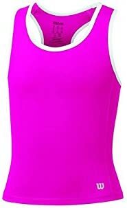 WILSON G Rush Tank Top Girls Tennis Kids Childrens Sports - Pink Glow