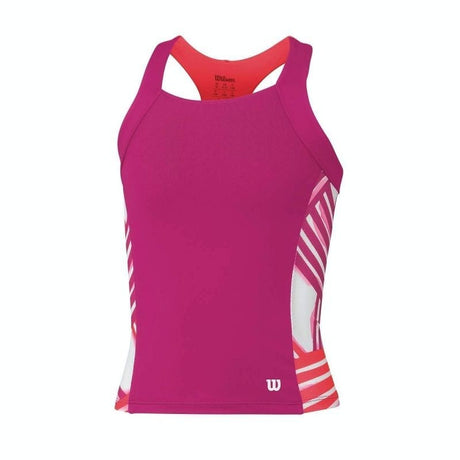 WILSON Girls SP Watercolor Tank Top Tennis Sports Tennis Singlet - Fiesta Pink