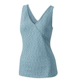 WILSON Womens Striated Wrap Tank Top Tennis Gym Sports - Blue Mirage