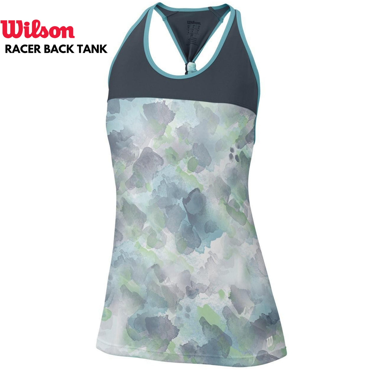 WILSON Womens Summer Flora Print Knot Tank Top Tennis Gym Sports