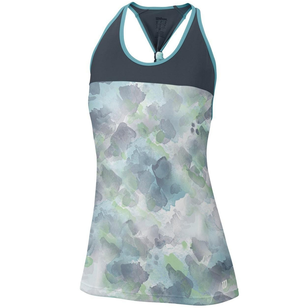 WILSON Womens Summer Flora Print Knot Tank Top Tennis Gym Sports