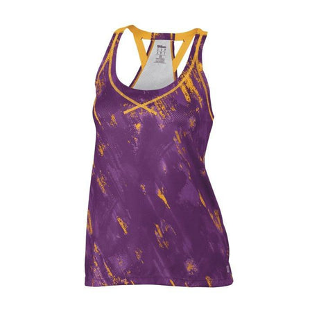 Wilson's Womens Painted Print Mesh Tank - Plum