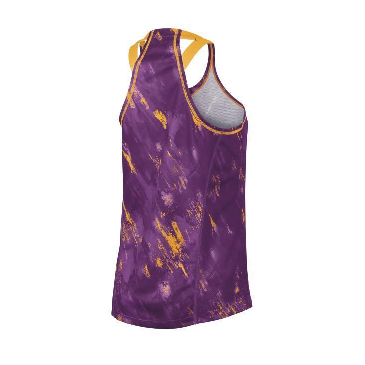 Wilson's Womens Painted Print Mesh Tank - Plum