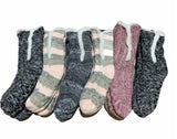 1 Pair Ladies Thick Fur Bed Socks Womens Sherpa Fluffy Non Slip - Side Line