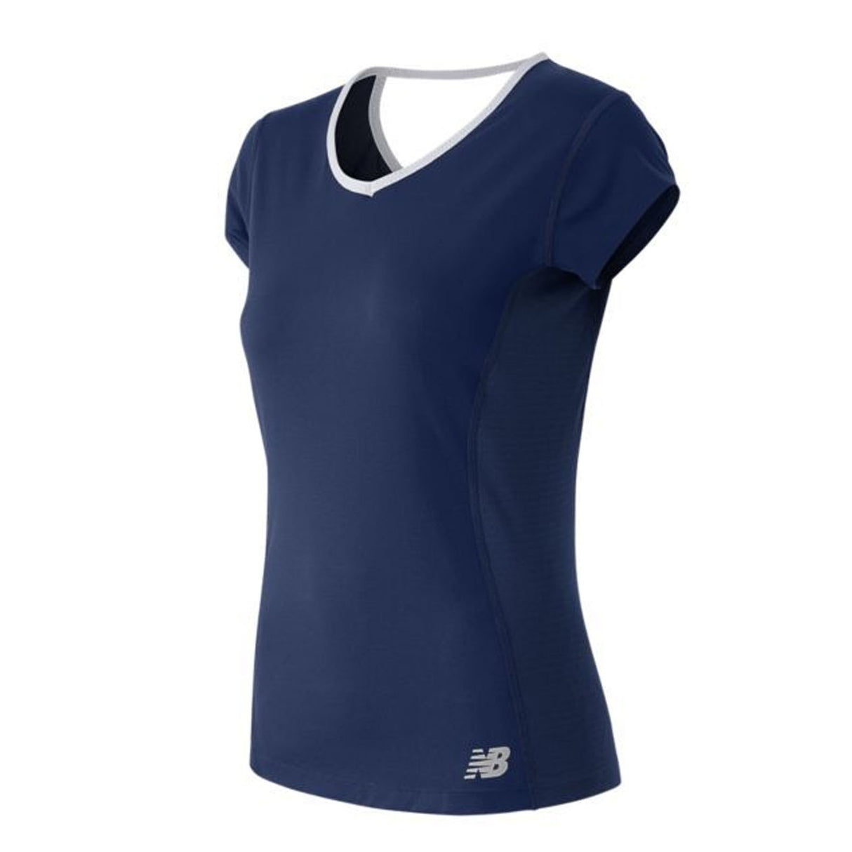 New Balance Womens Tournament Cap Sleeve Tennis Top T-Shirt - Aviator