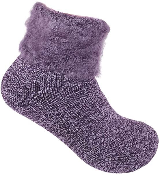 3 Pair Womens THICK THERMAL HEATED SOCKS Warm Winter Comfort Work Sox Ski Ladies