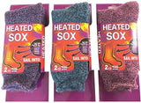 3 Pair Womens THICK THERMAL HEATED SOCKS Warm Winter Comfort Work Sox Ski Ladies