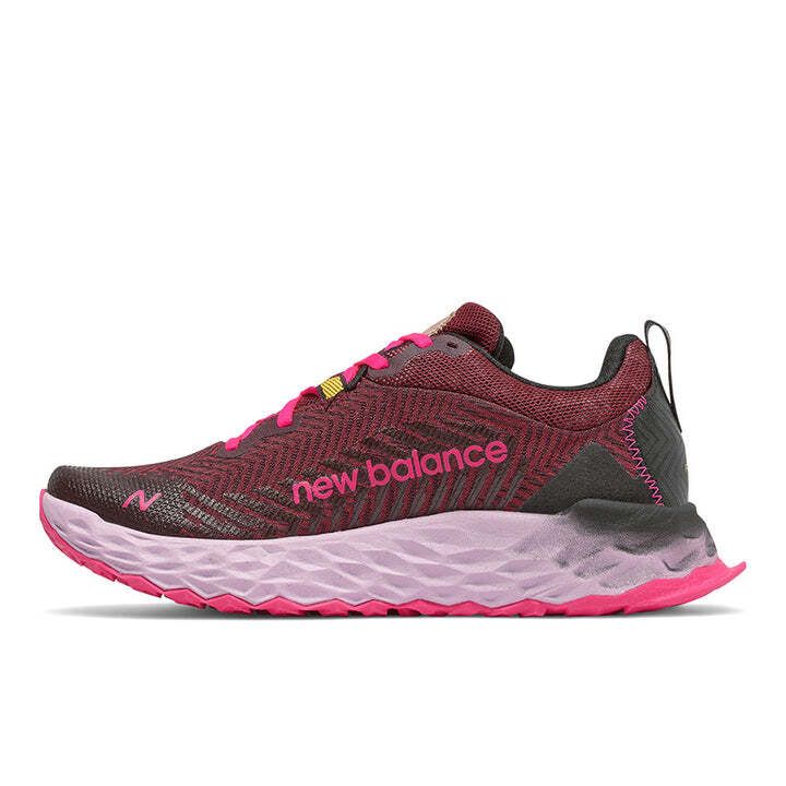 New Balance Womens Width-B Hierro V6 Shoes Vibram Trail Running-Garnet/Pink Glo