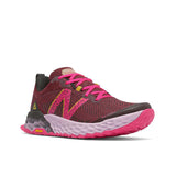 New Balance Womens Width-B Hierro V6 Shoes Vibram Trail Running-Garnet/Pink Glo