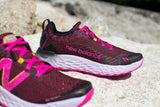 New Balance Womens Width-B Hierro V6 Shoes Vibram Trail Running-Garnet/Pink Glo