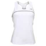 NEW BALANCE Womens Tournament Racerback Tennis Top - White